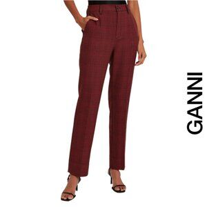 Ganni | Suit Pants Samba Red Plaid, Size 40 (8/10)